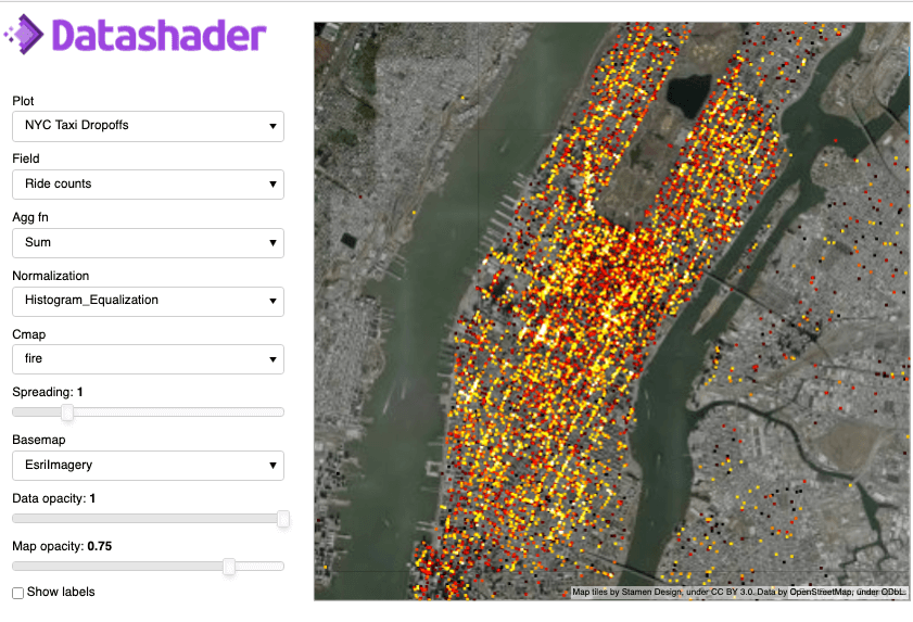 Datashader Dashboard