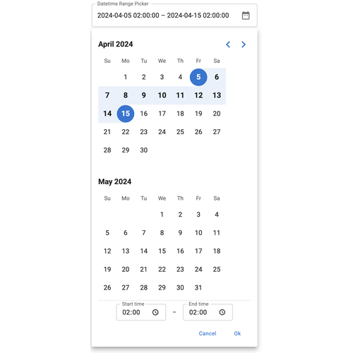 DatetimeRangePicker