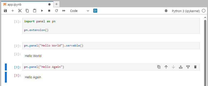 Panel Notebook Example App